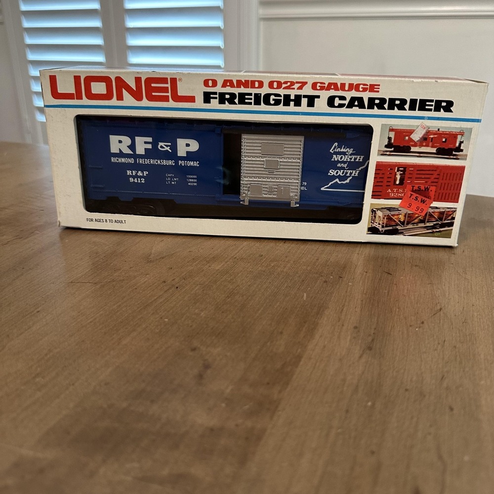 Vintage Lionel RF&P Box Car 6-9412 O 027 Gauge Freight Carrier Richmond Potomac